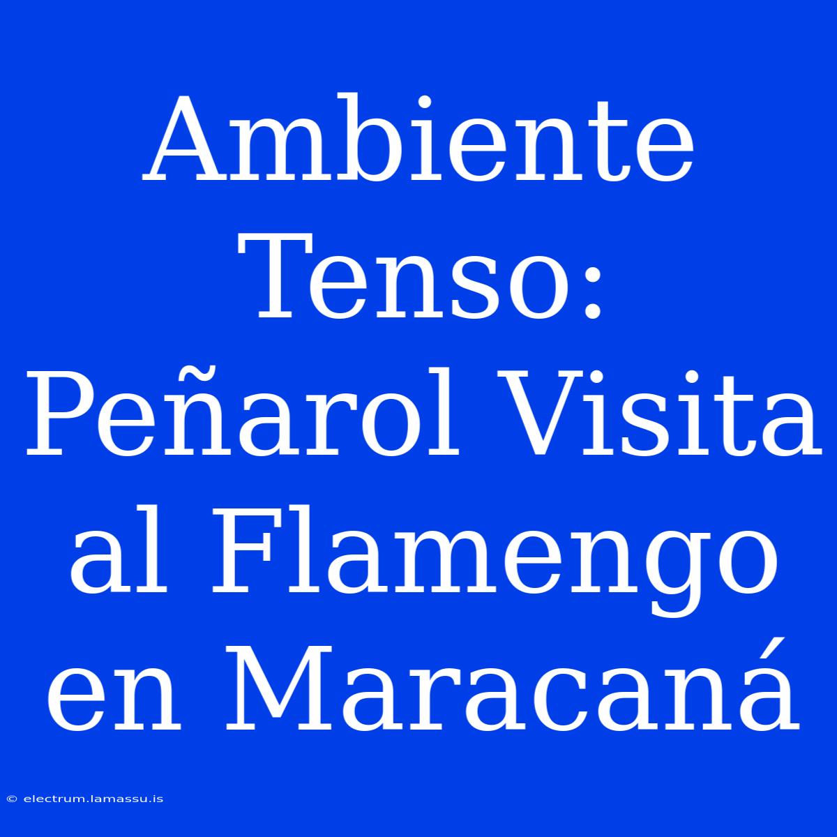 Ambiente Tenso: Peñarol Visita Al Flamengo En Maracaná