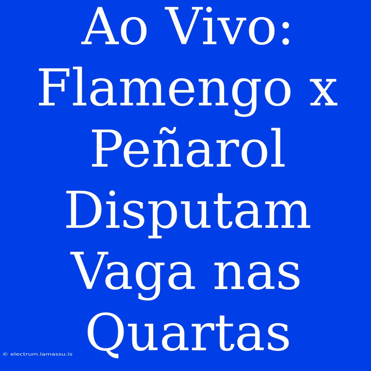 Ao Vivo: Flamengo X Peñarol Disputam Vaga Nas Quartas