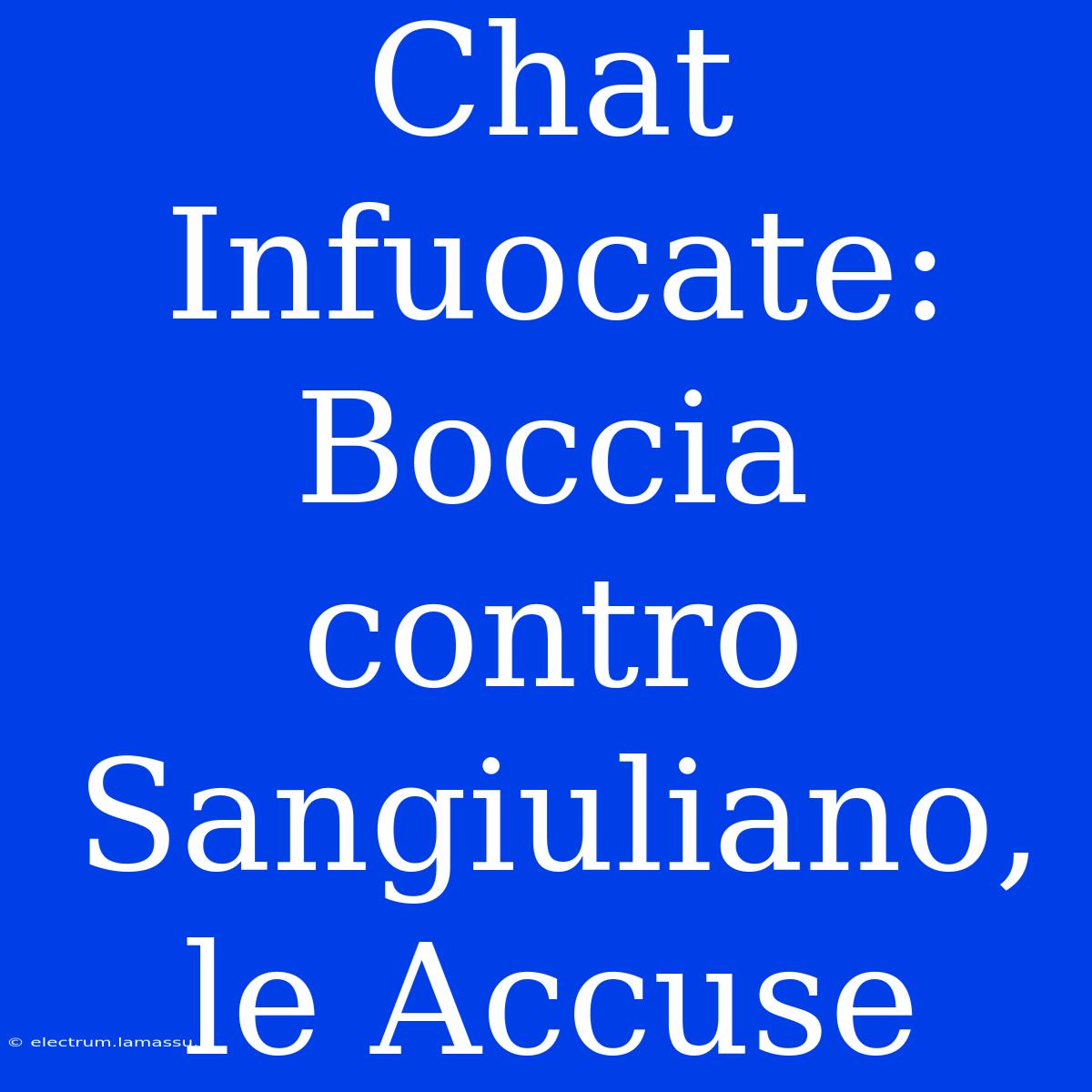 Chat Infuocate: Boccia Contro Sangiuliano, Le Accuse 