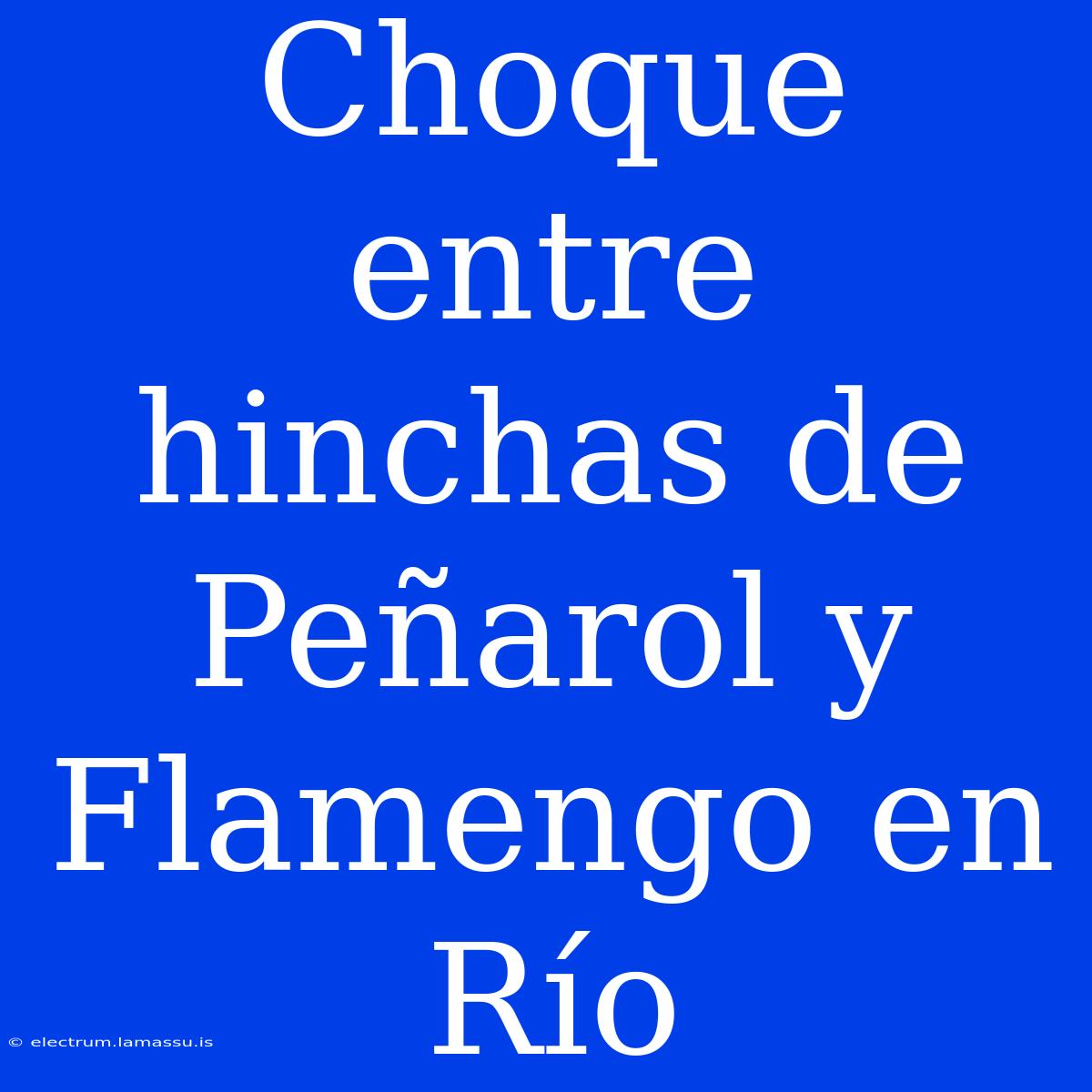 Choque Entre Hinchas De Peñarol Y Flamengo En Río