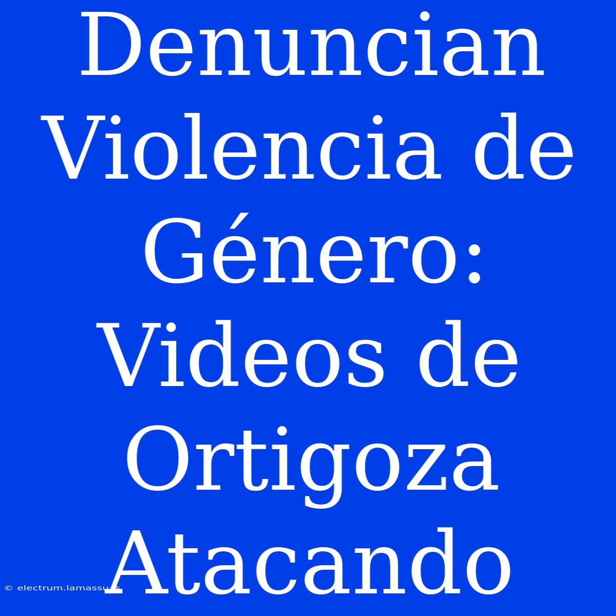 Denuncian Violencia De Género: Videos De Ortigoza Atacando