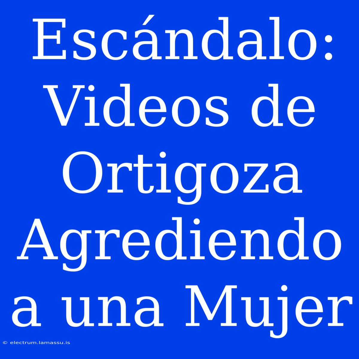 Escándalo: Videos De Ortigoza Agrediendo A Una Mujer