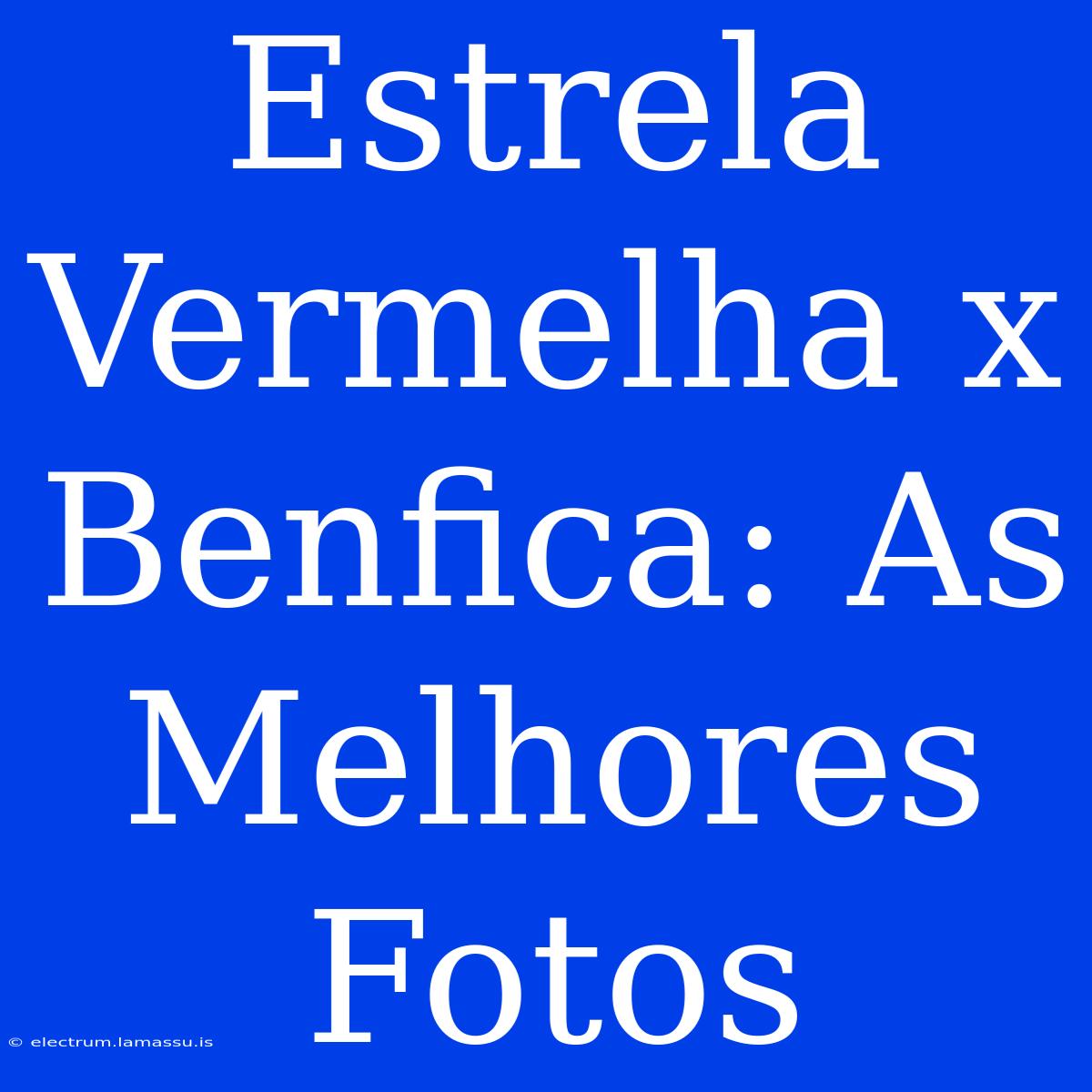 Estrela Vermelha X Benfica: As Melhores Fotos