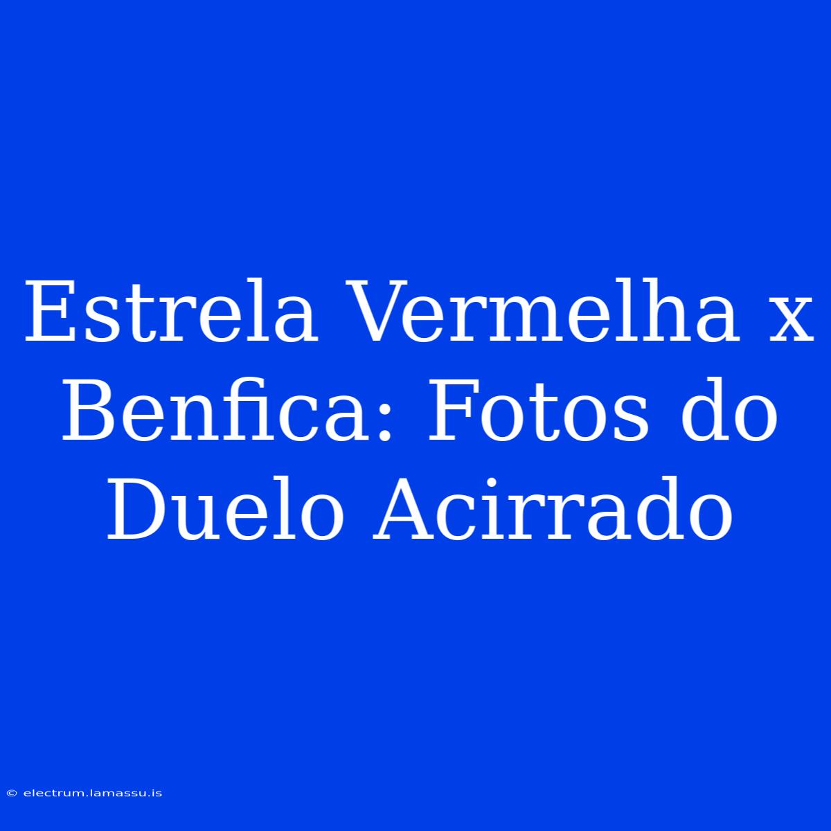 Estrela Vermelha X Benfica: Fotos Do Duelo Acirrado