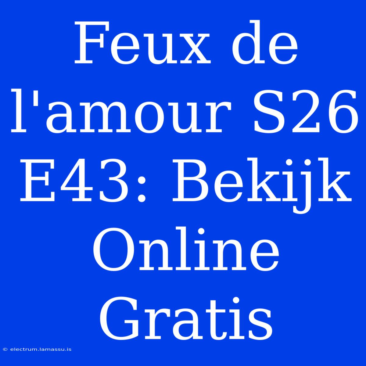 Feux De L'amour S26 E43: Bekijk Online Gratis