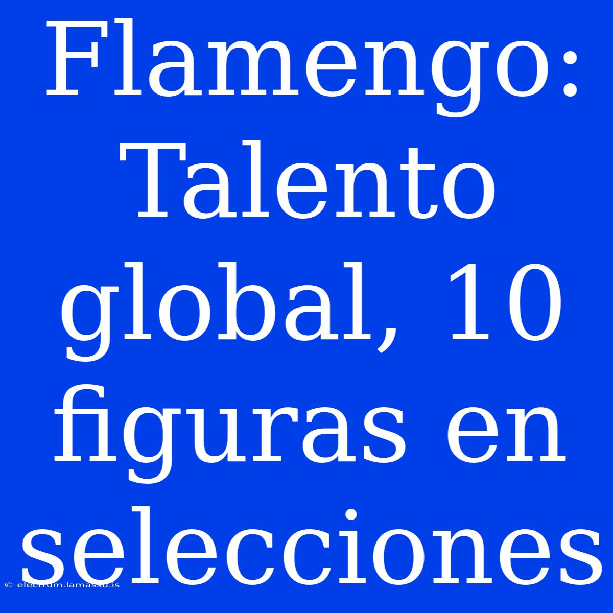 Flamengo: Talento Global, 10 Figuras En Selecciones