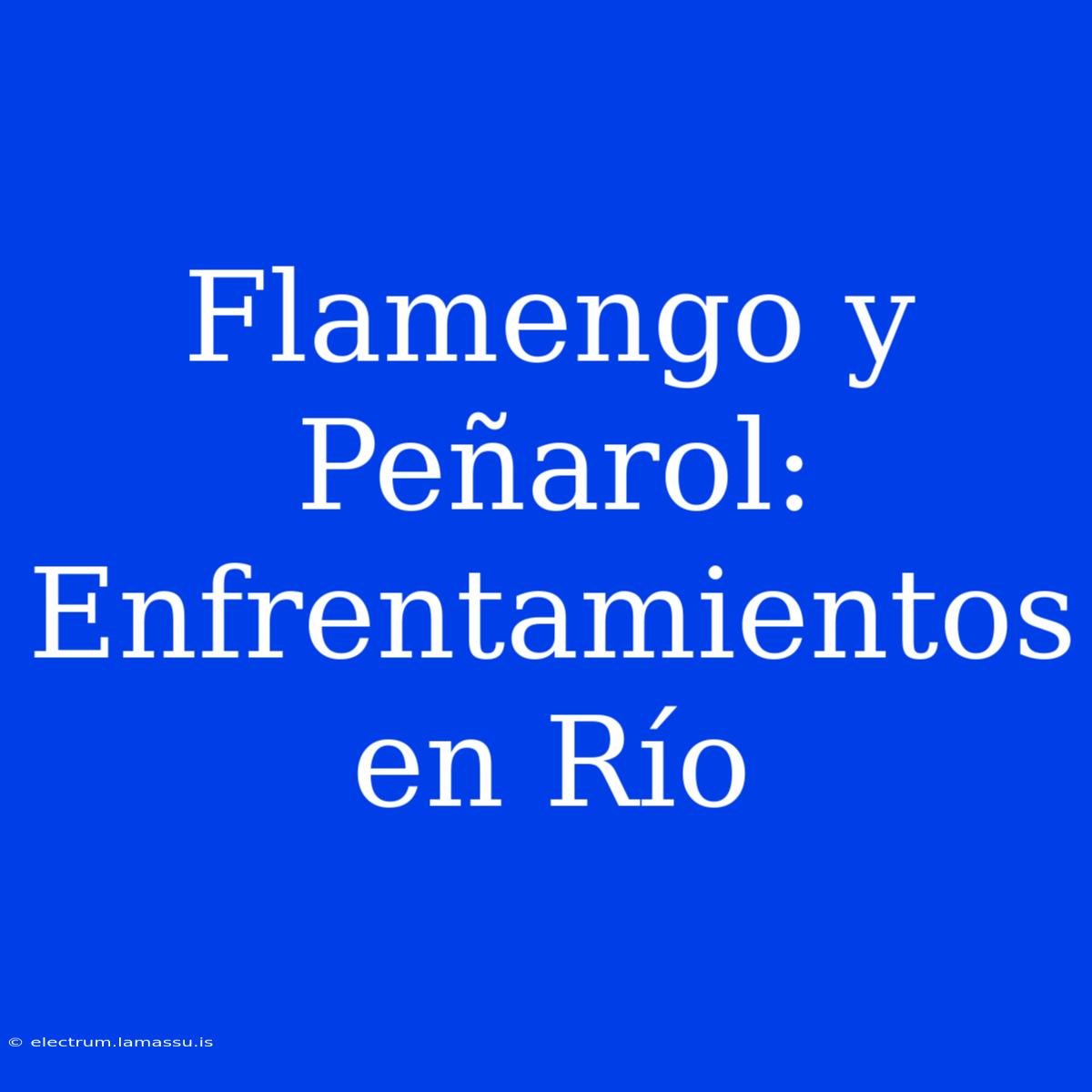 Flamengo Y Peñarol: Enfrentamientos En Río 