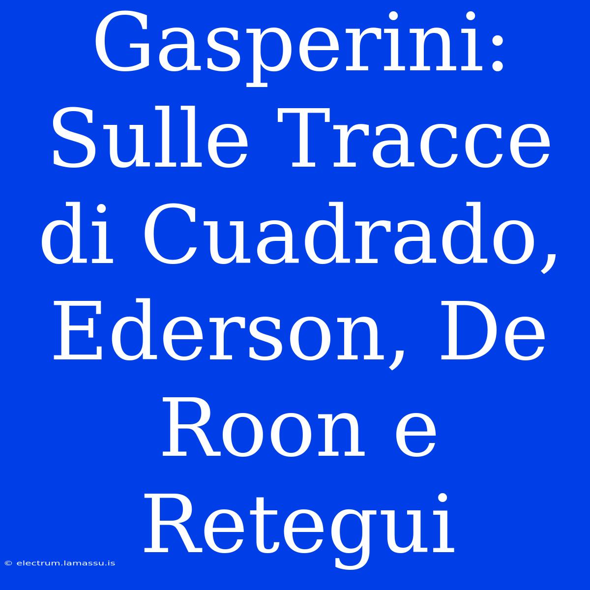 Gasperini: Sulle Tracce Di Cuadrado, Ederson, De Roon E Retegui