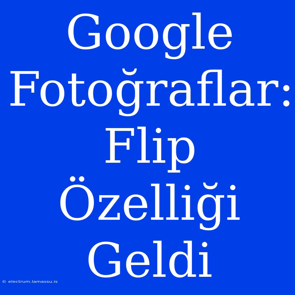 Google Fotoğraflar: Flip Özelliği Geldi