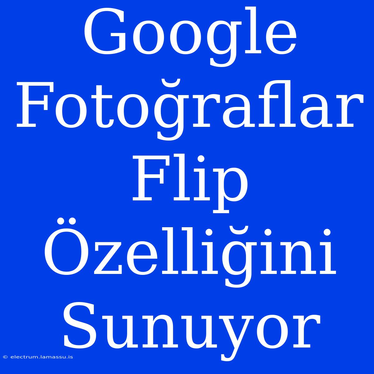 Google Fotoğraflar Flip Özelliğini Sunuyor