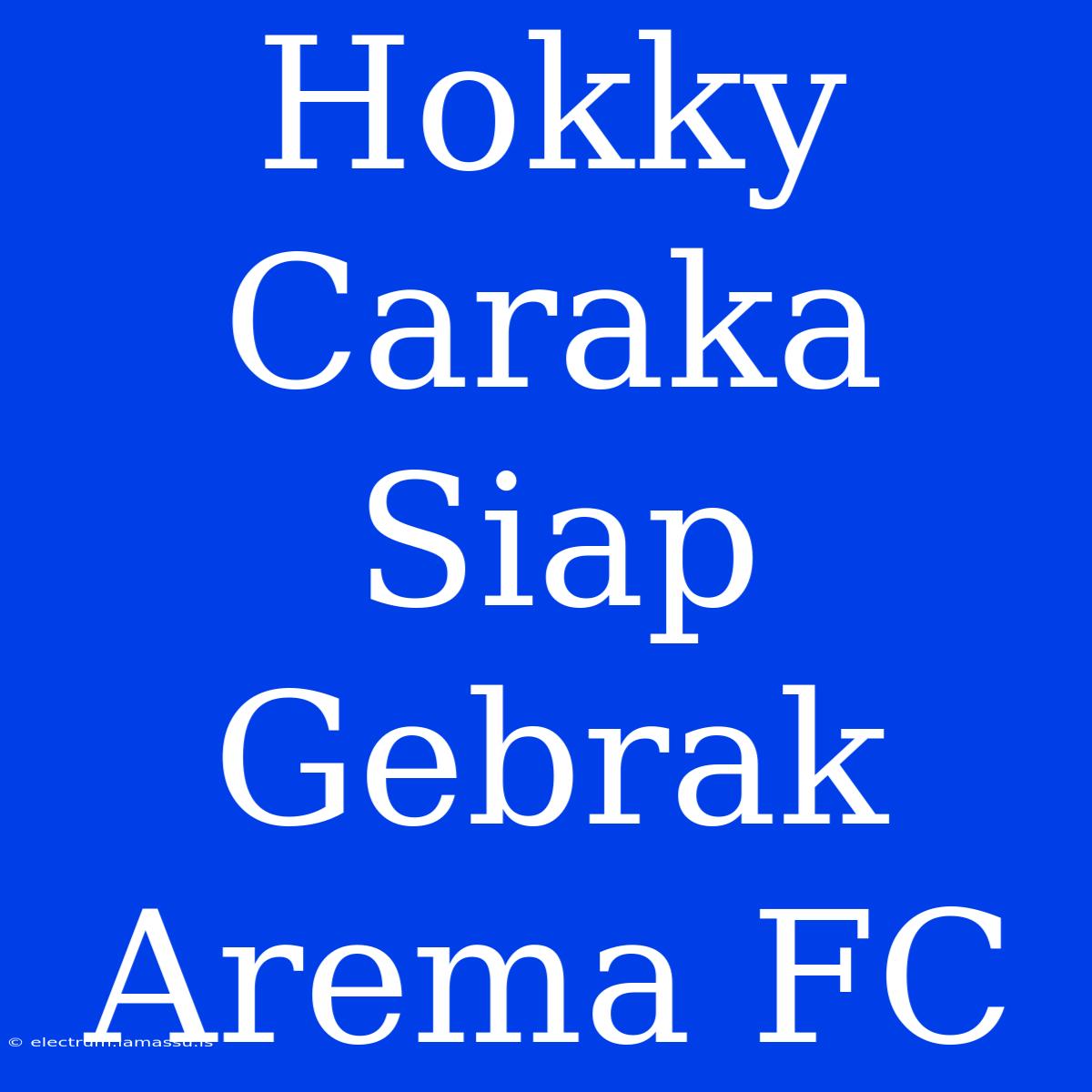 Hokky Caraka Siap Gebrak Arema FC