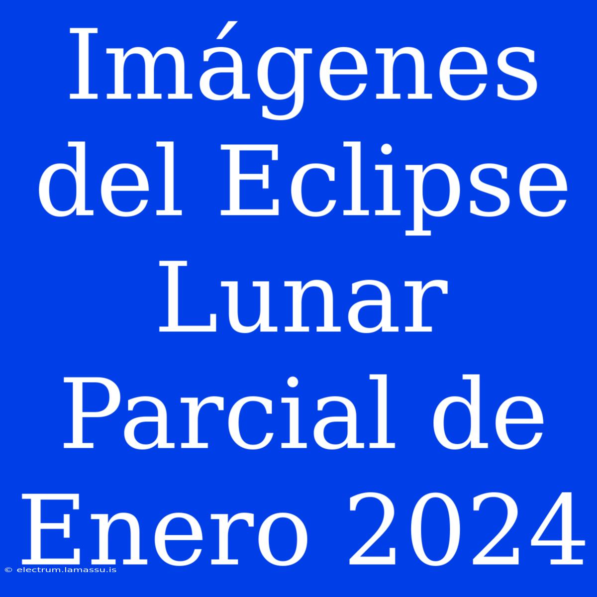 Imágenes Del Eclipse Lunar Parcial De Enero 2024