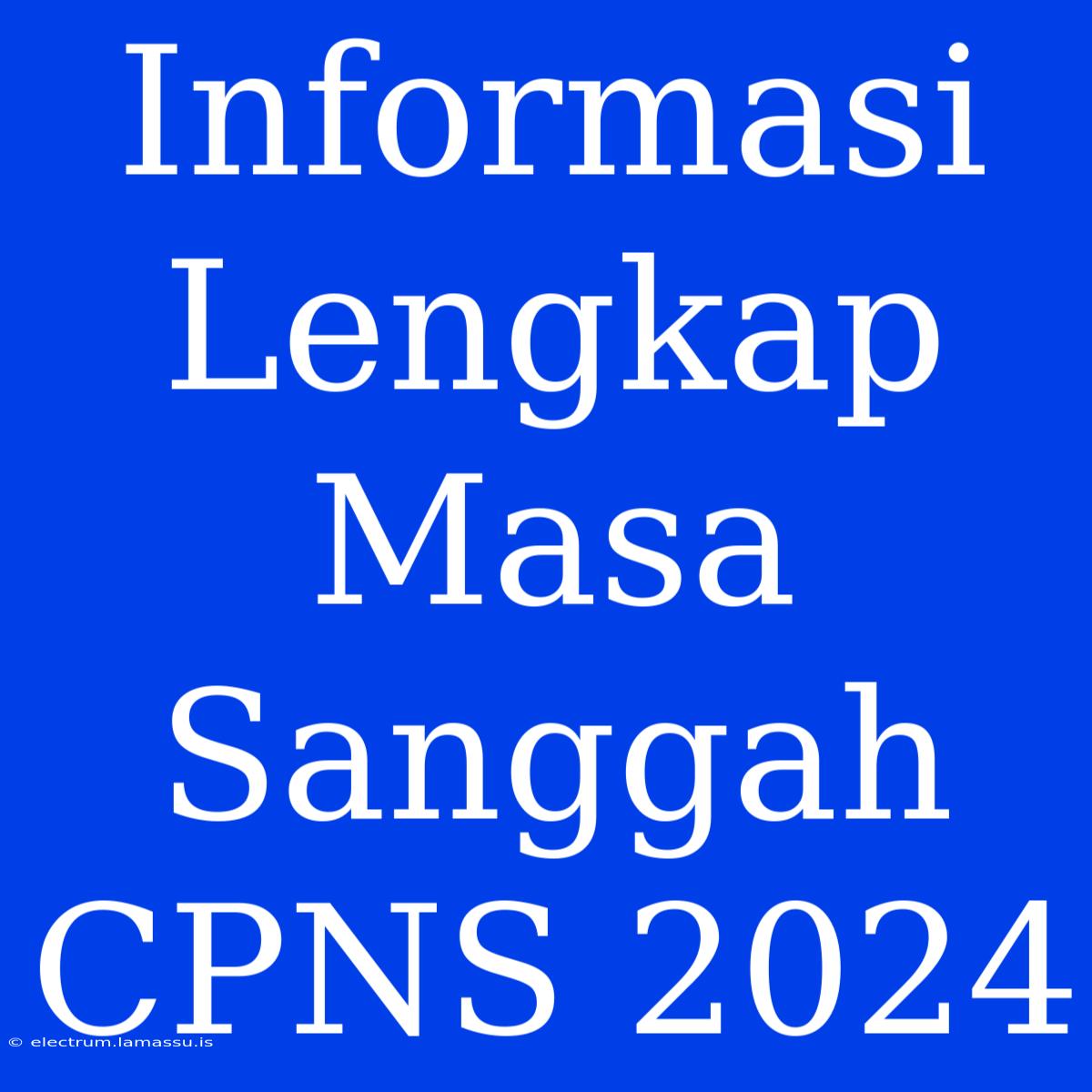 Informasi Lengkap Masa Sanggah CPNS 2024