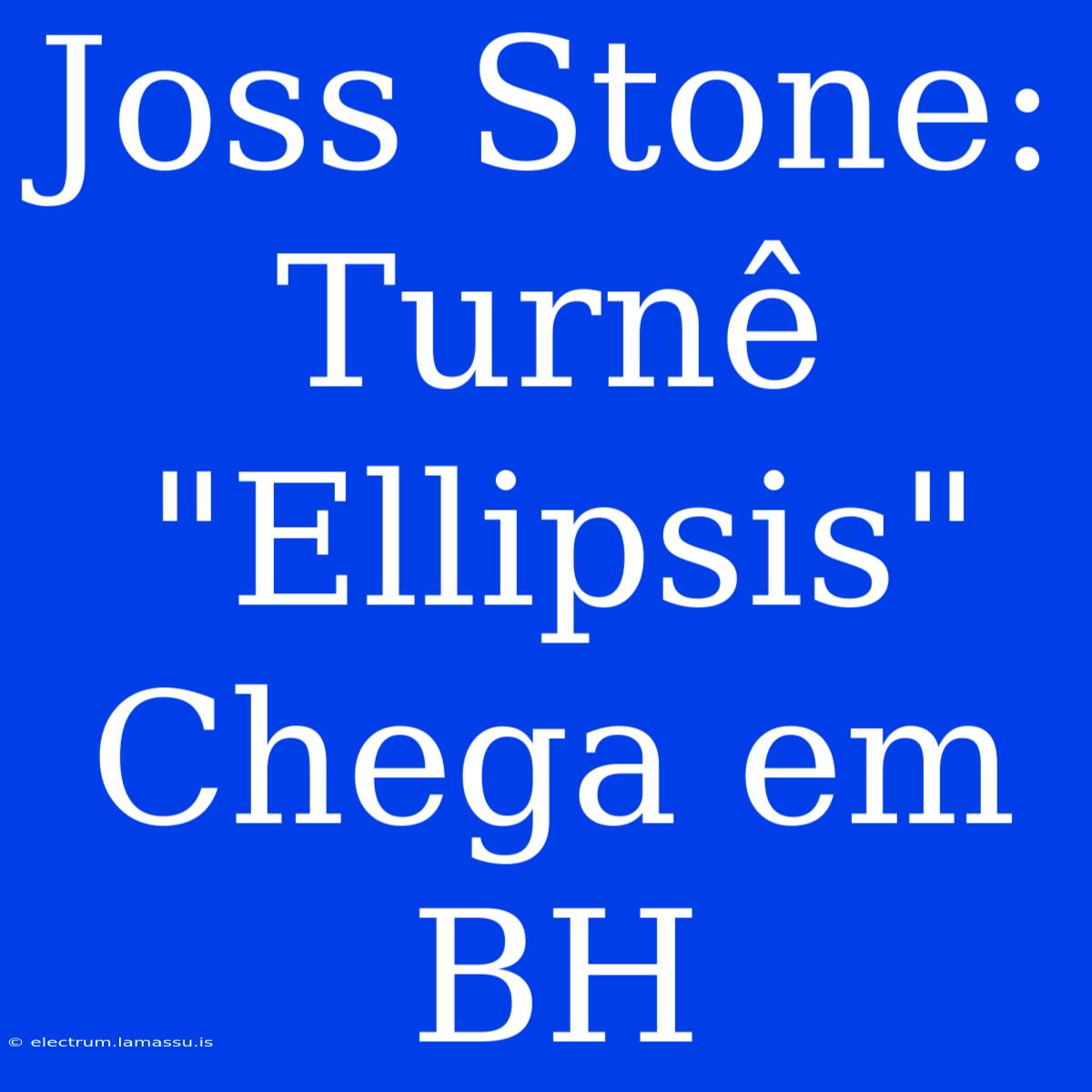 Joss Stone: Turnê 