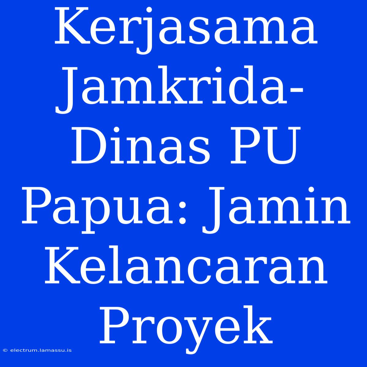 Kerjasama Jamkrida-Dinas PU Papua: Jamin Kelancaran Proyek