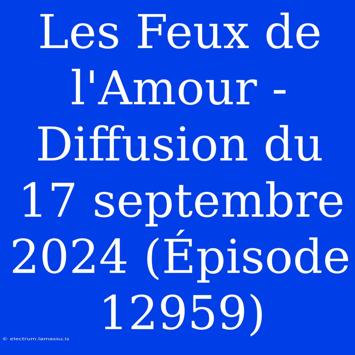 Les Feux De L'Amour - Diffusion Du 17 Septembre 2024 (Épisode 12959) 