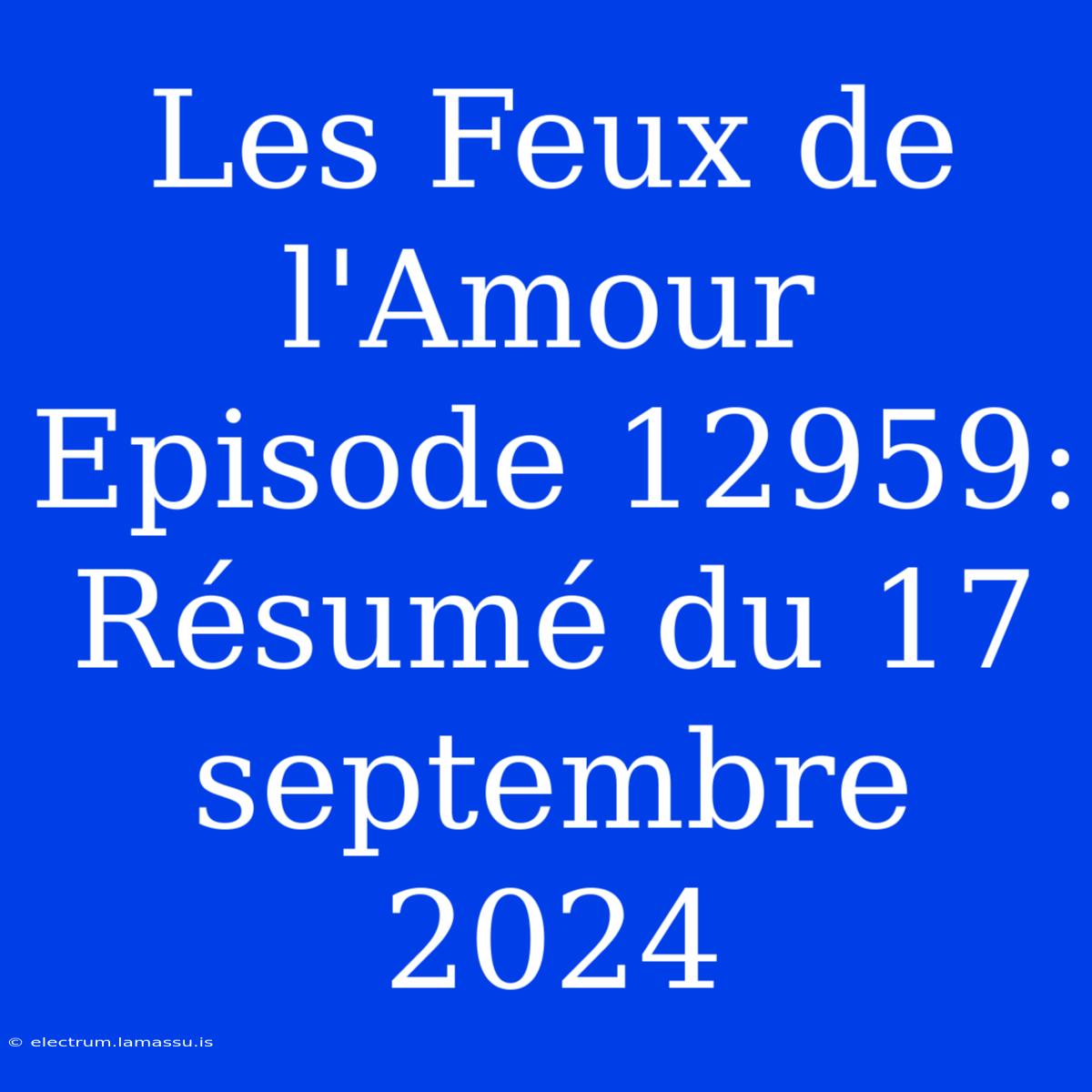 Les Feux De L'Amour Episode 12959: Résumé Du 17 Septembre 2024