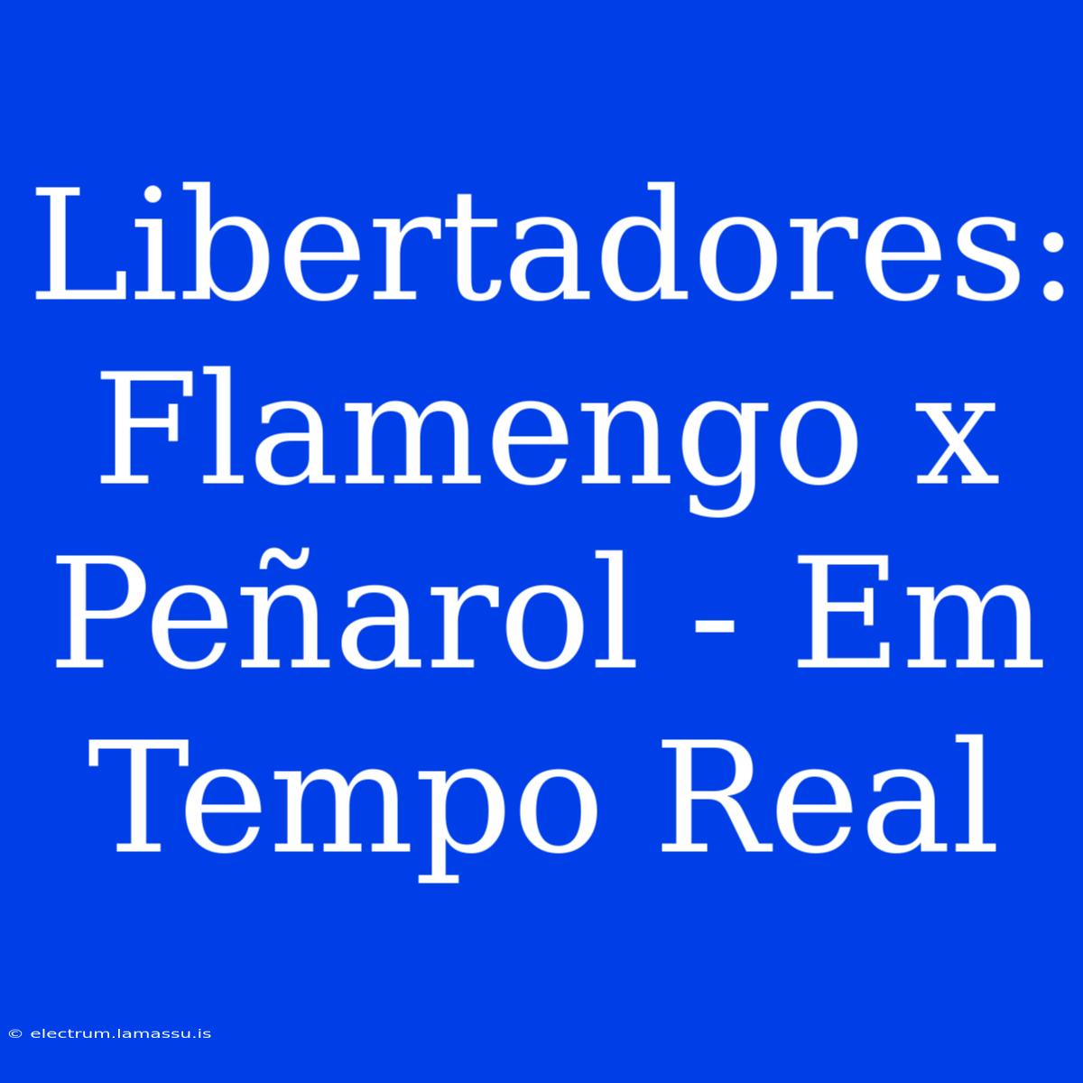 Libertadores: Flamengo X Peñarol - Em Tempo Real