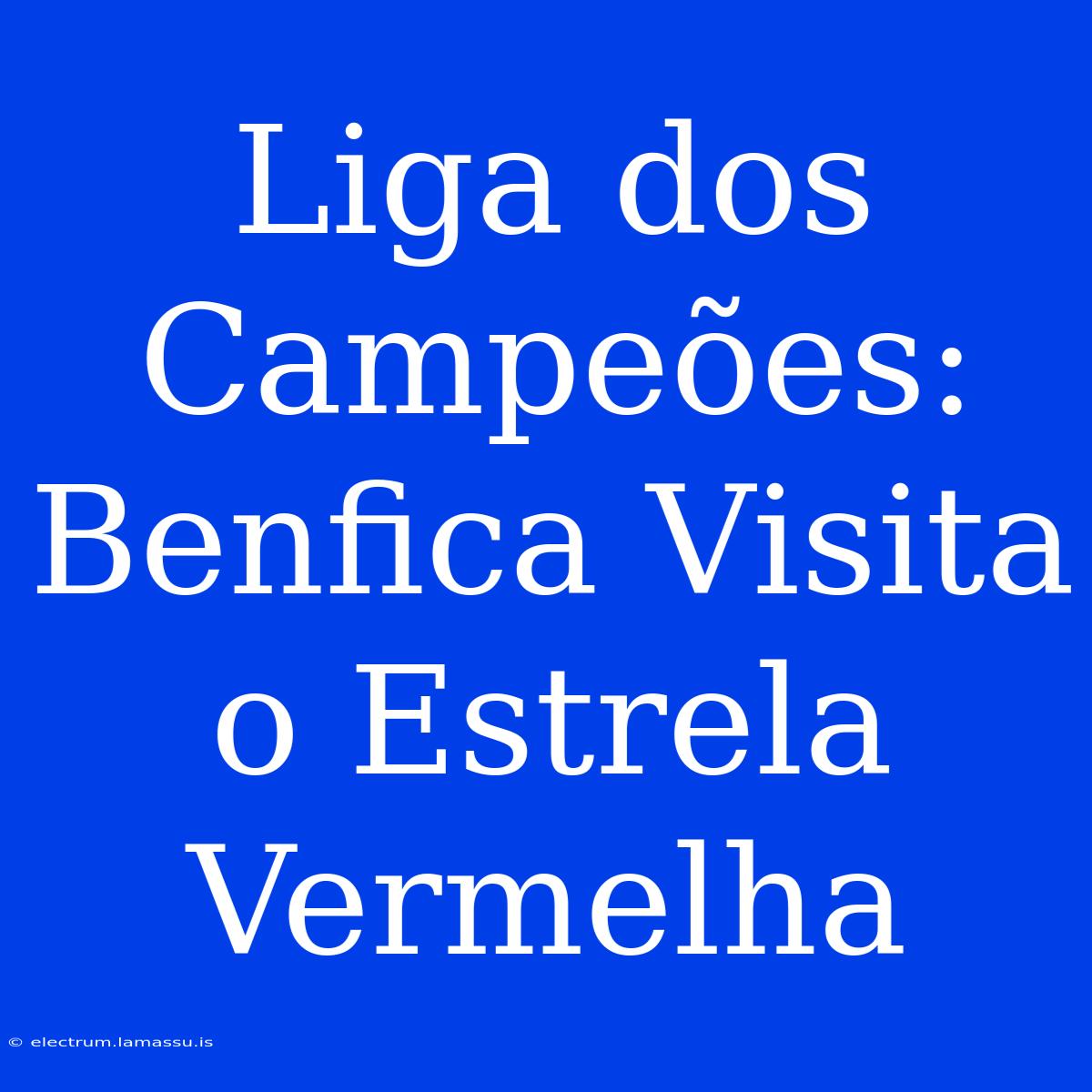 Liga Dos Campeões: Benfica Visita O Estrela Vermelha