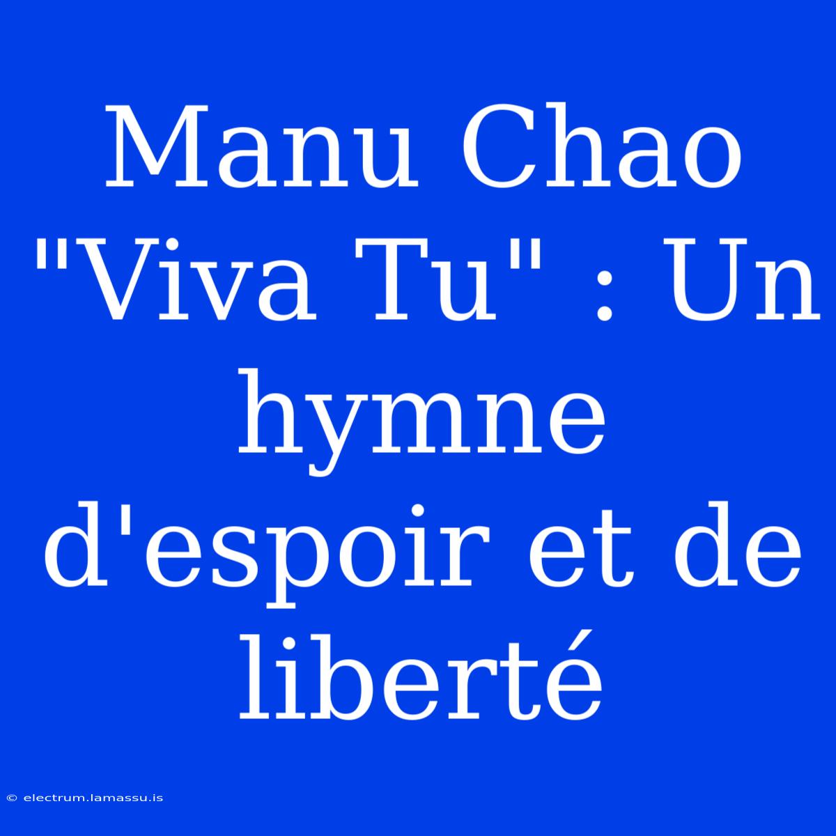 Manu Chao 