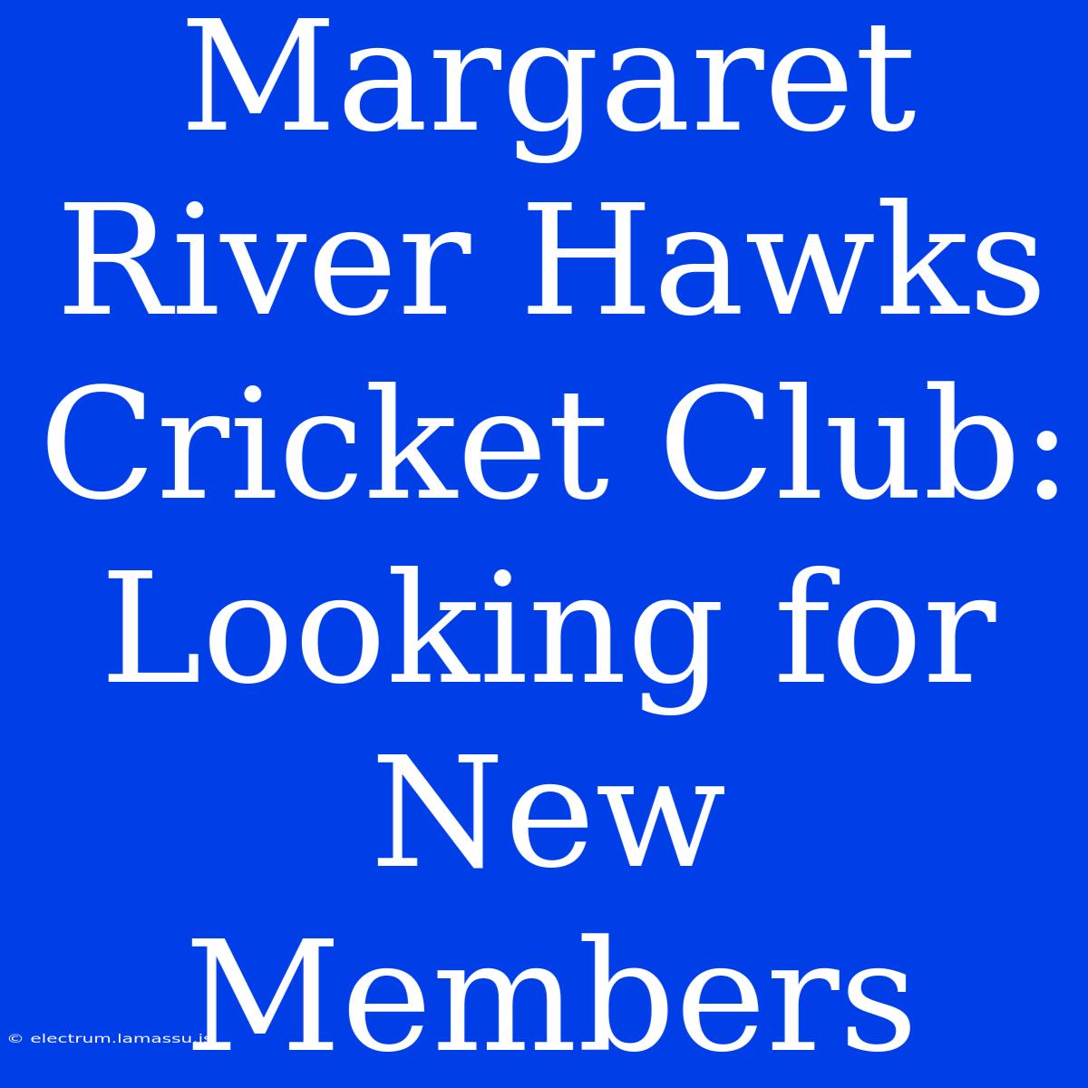 Margaret River Hawks Cricket Club: Looking For New Members 