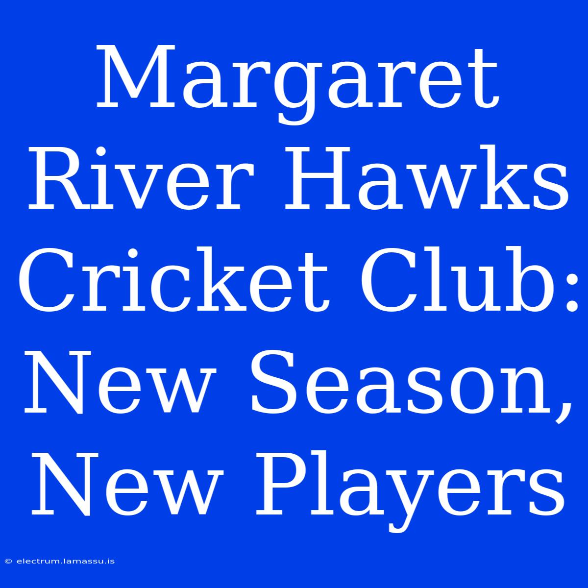 Margaret River Hawks Cricket Club: New Season, New Players