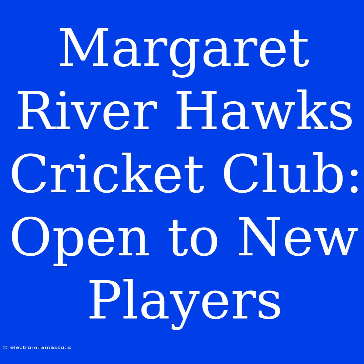 Margaret River Hawks Cricket Club: Open To New Players