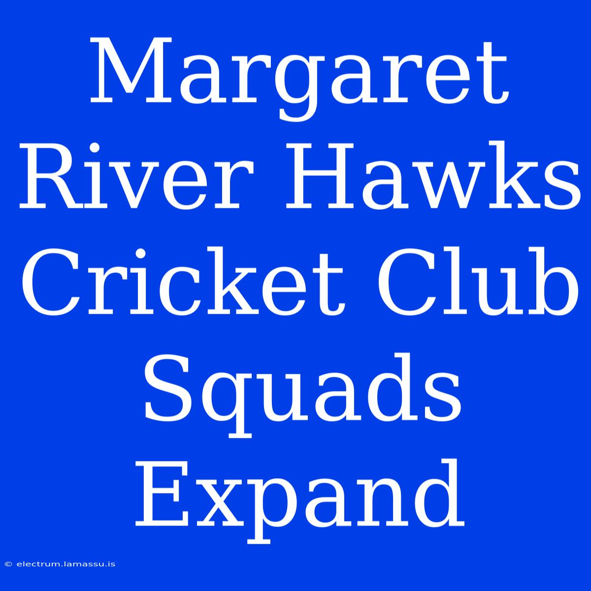 Margaret River Hawks Cricket Club Squads Expand