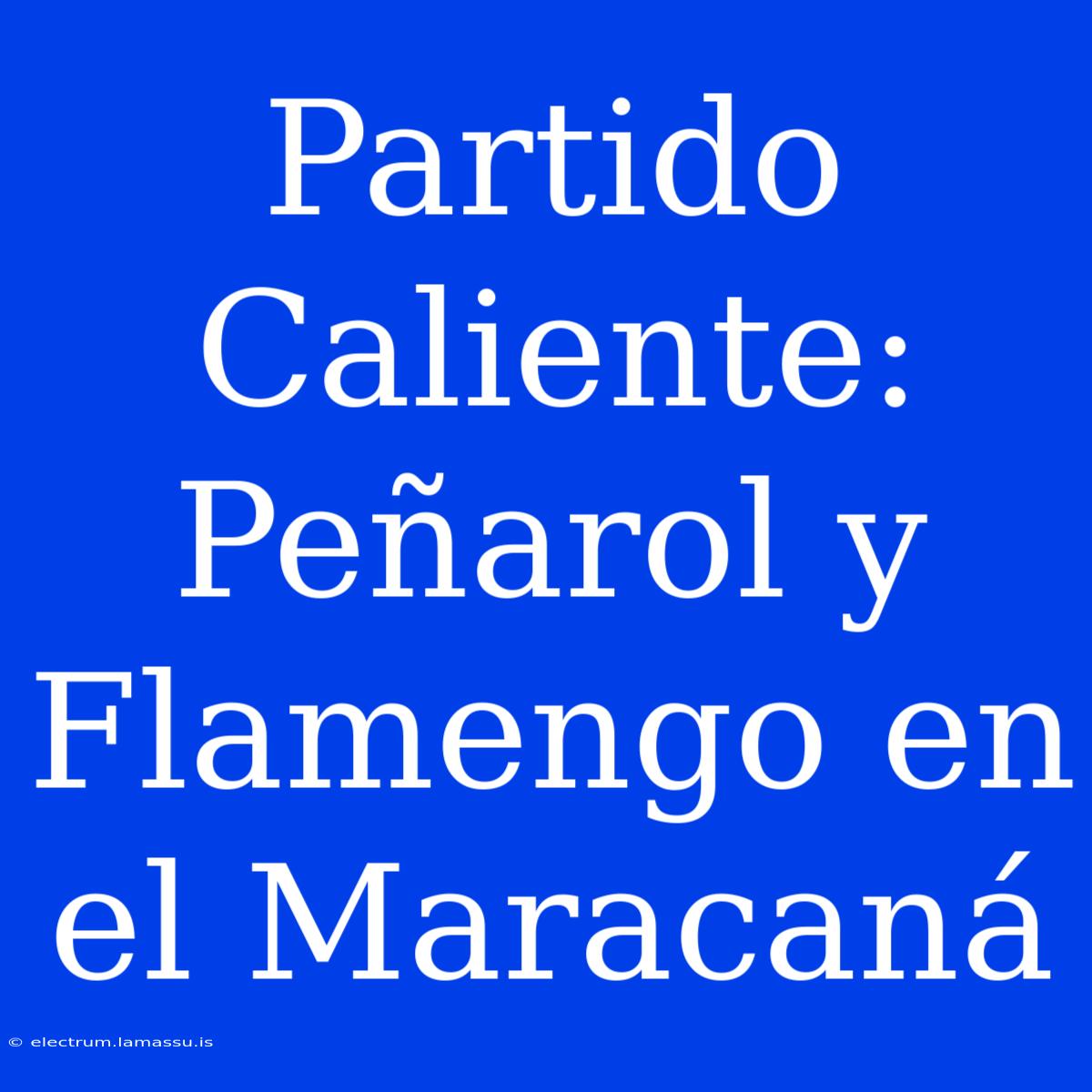 Partido Caliente: Peñarol Y Flamengo En El Maracaná 