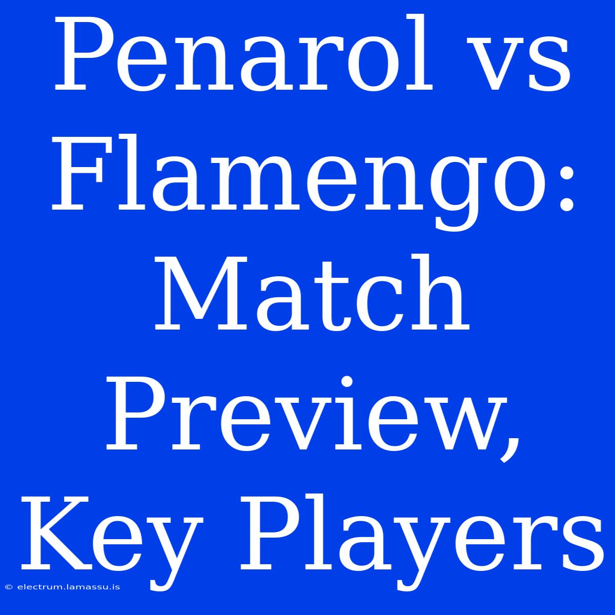 Penarol Vs Flamengo: Match Preview, Key Players