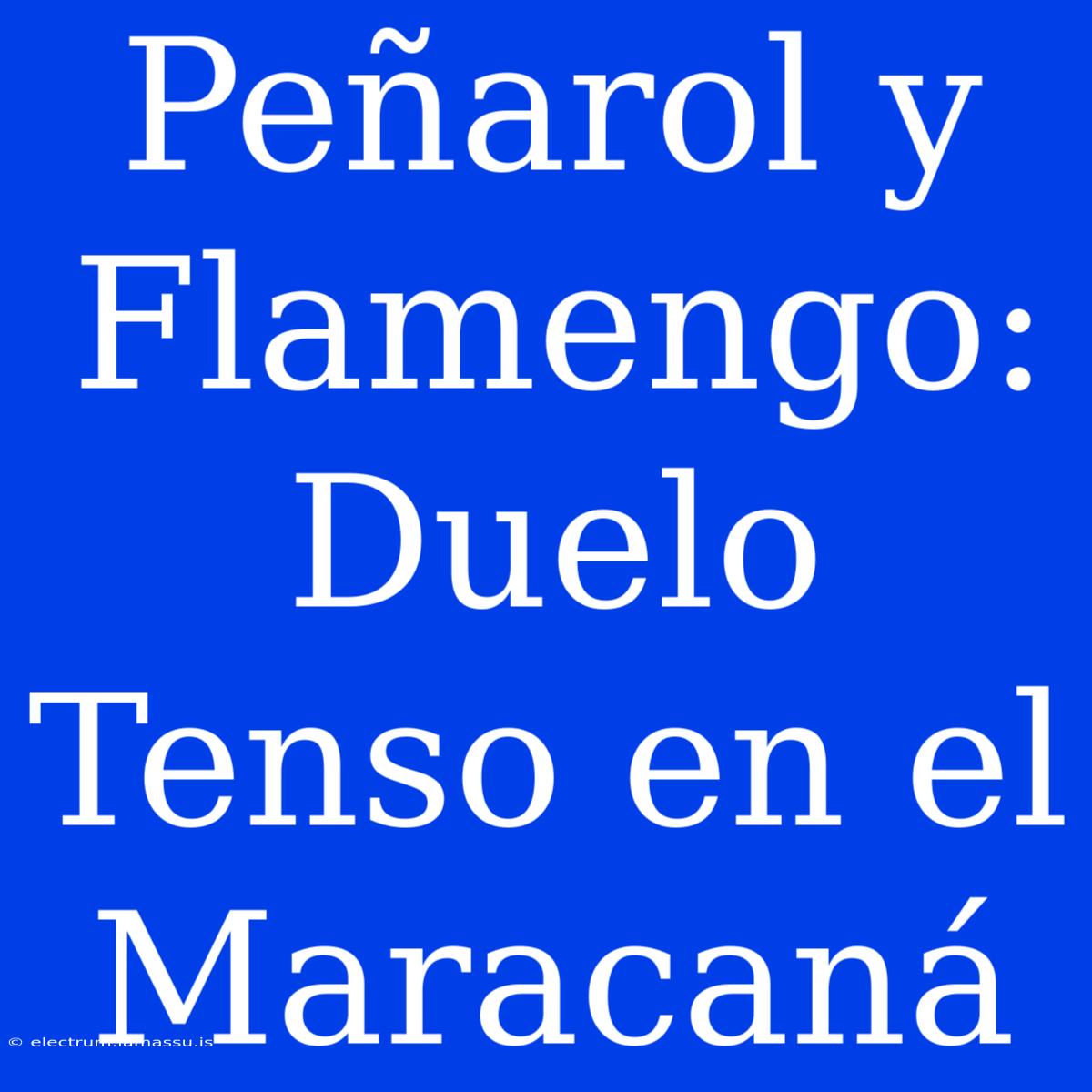 Peñarol Y Flamengo: Duelo Tenso En El Maracaná