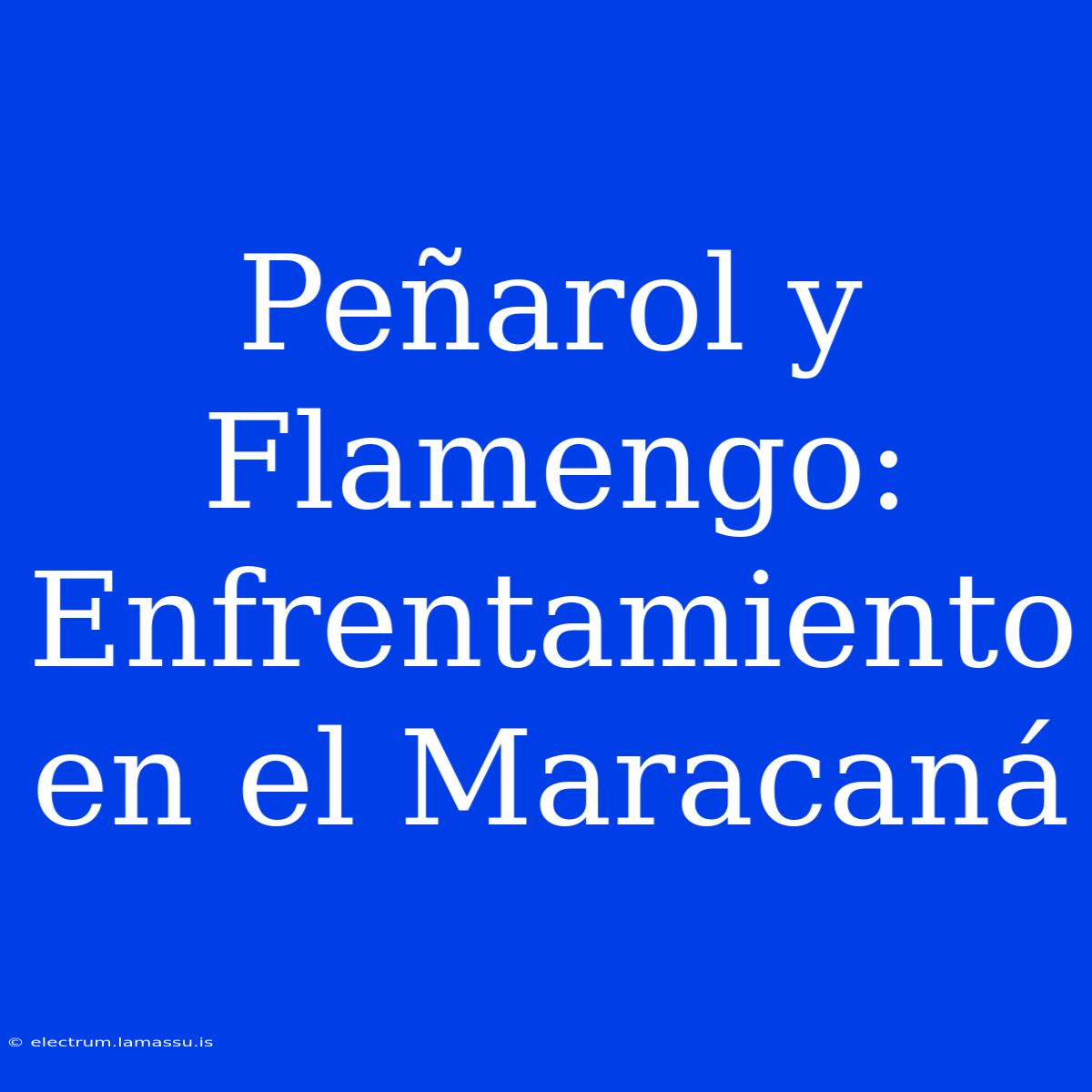 Peñarol Y Flamengo: Enfrentamiento En El Maracaná