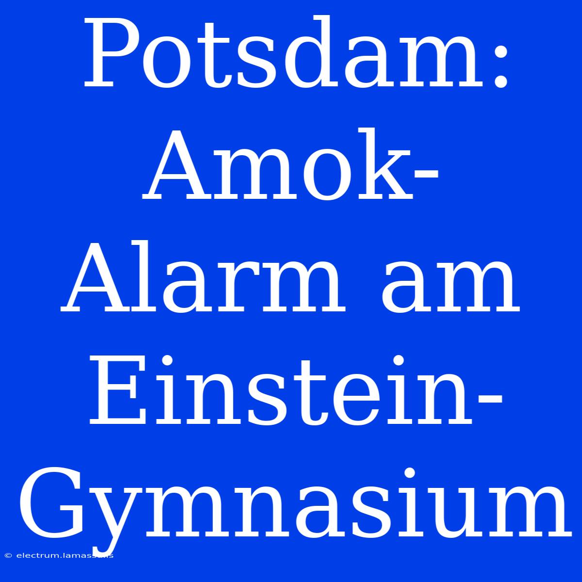 Potsdam: Amok-Alarm Am Einstein-Gymnasium