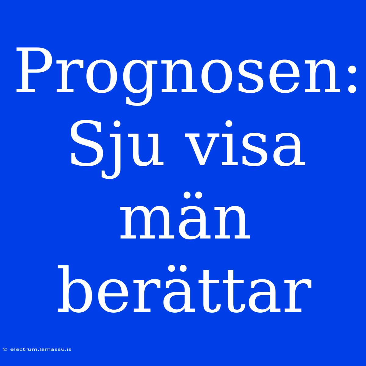 Prognosen: Sju Visa Män Berättar