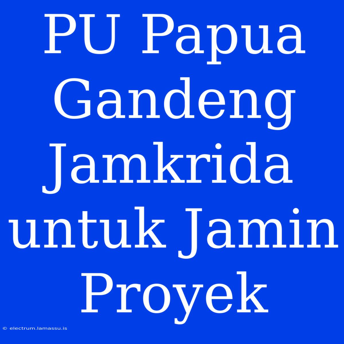 PU Papua Gandeng Jamkrida Untuk Jamin Proyek