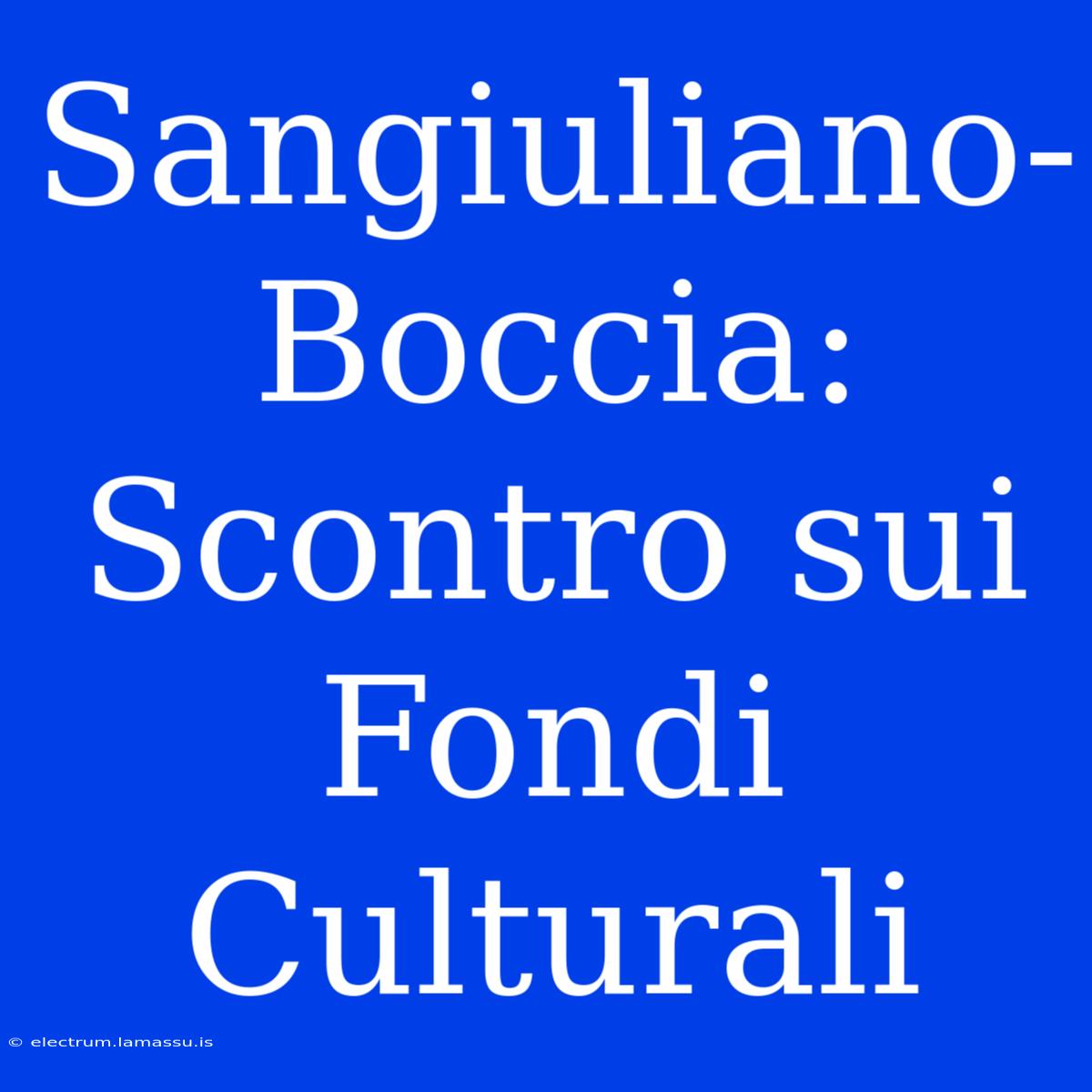 Sangiuliano-Boccia: Scontro Sui Fondi Culturali