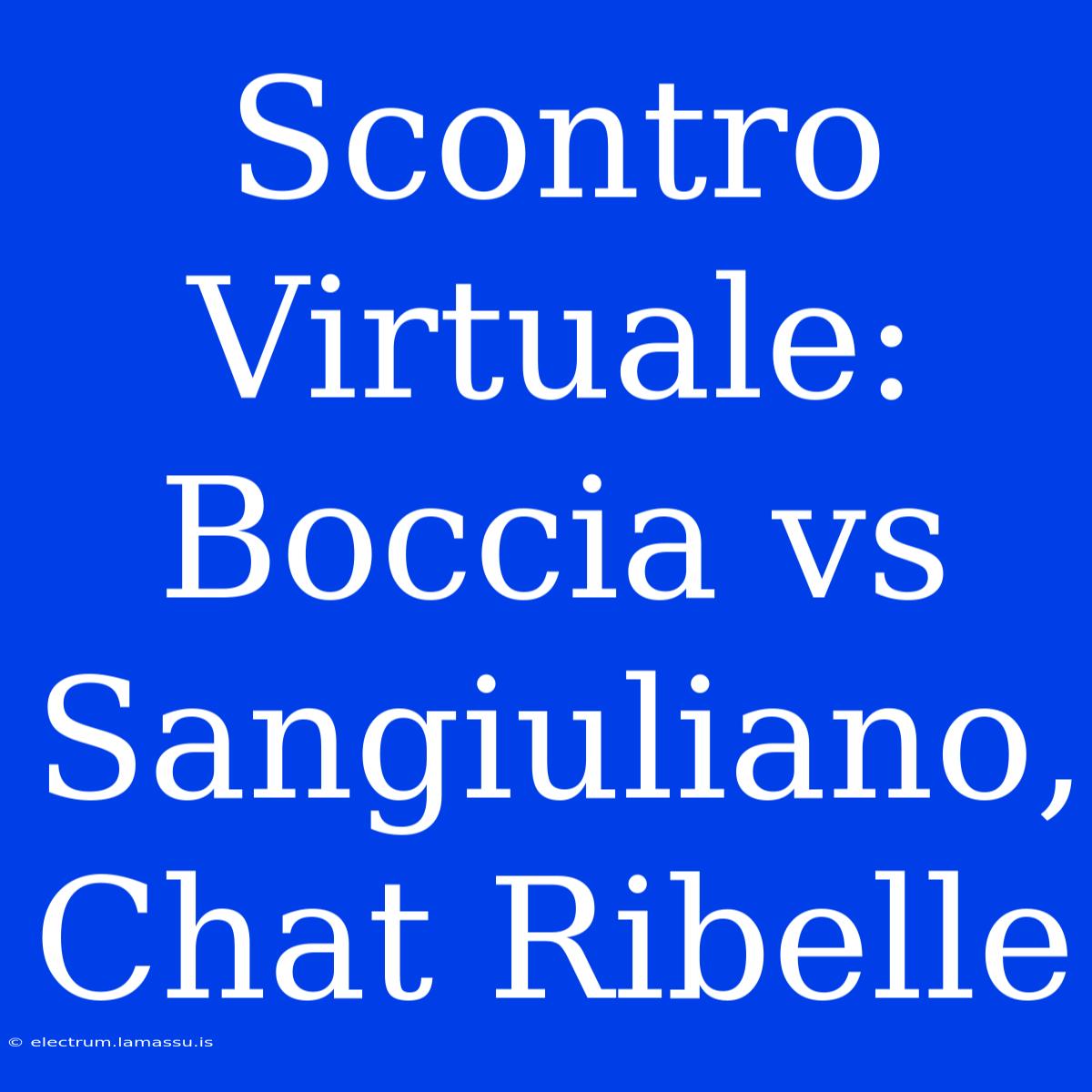 Scontro Virtuale: Boccia Vs Sangiuliano, Chat Ribelle 