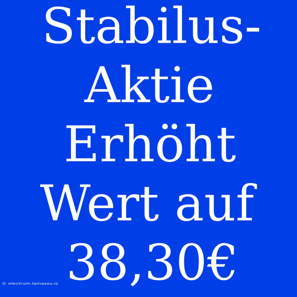 Stabilus-Aktie Erhöht Wert Auf 38,30€