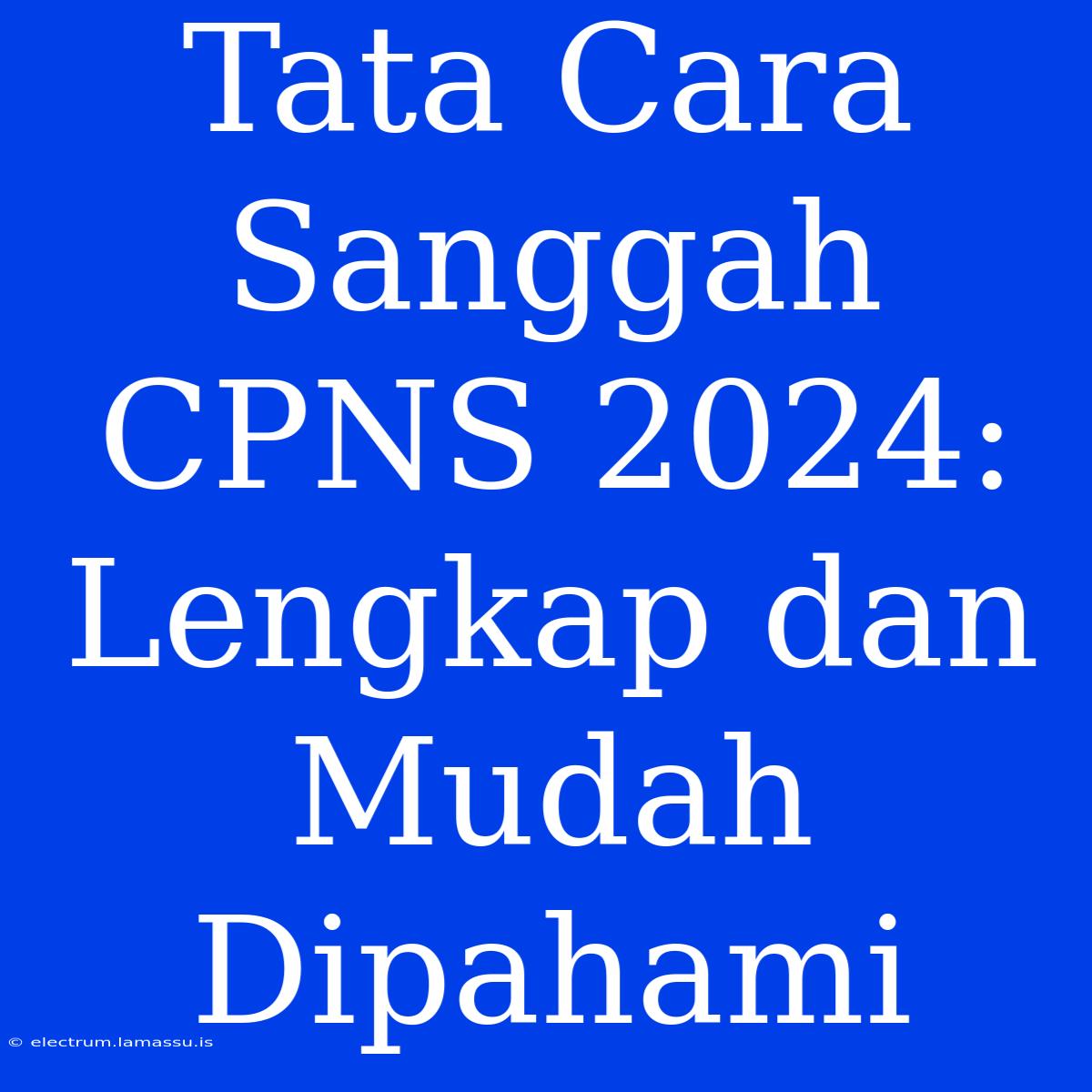 Tata Cara Sanggah CPNS 2024:  Lengkap Dan Mudah Dipahami 