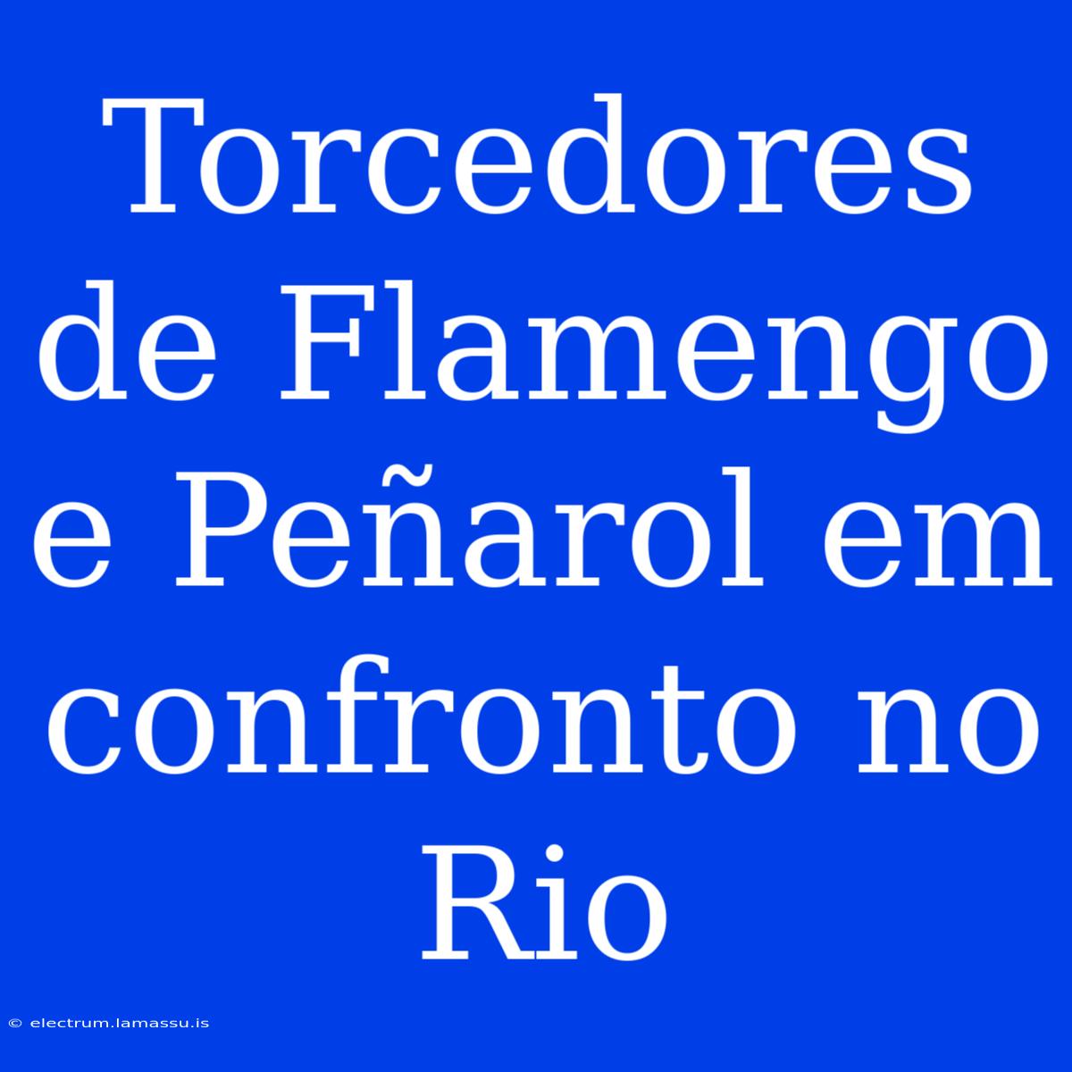 Torcedores De Flamengo E Peñarol Em Confronto No Rio