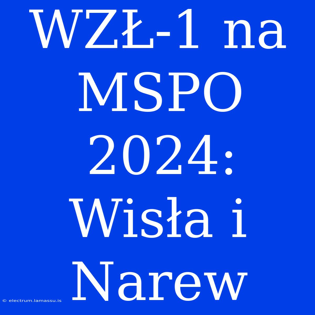 WZŁ-1 Na MSPO 2024: Wisła I Narew